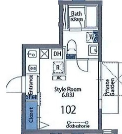 アヴァンタージュ恵比寿 102 間取り図