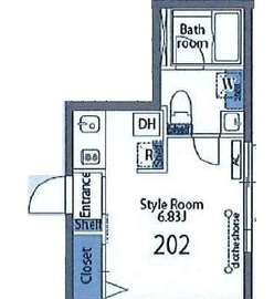 アヴァンタージュ恵比寿 202 間取り図