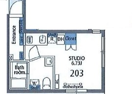 アヴァンタージュ恵比寿 203 間取り図