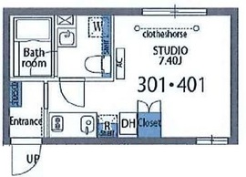 アヴァンタージュ恵比寿 401 間取り図
