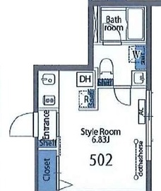 アヴァンタージュ恵比寿 502 間取り図
