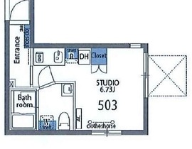 アヴァンタージュ恵比寿 503 間取り図