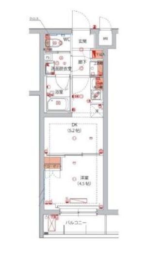 ハーモニーレジデンス川崎中丸子シティフロント 514 間取り図
