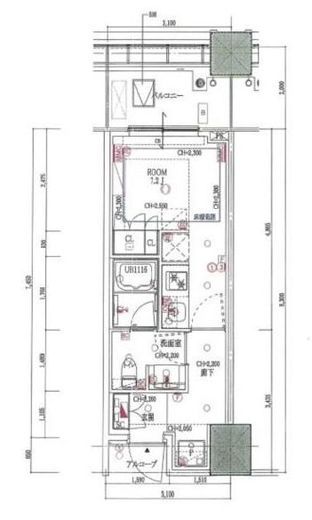 白金ザ・スカイ 4階 間取り図