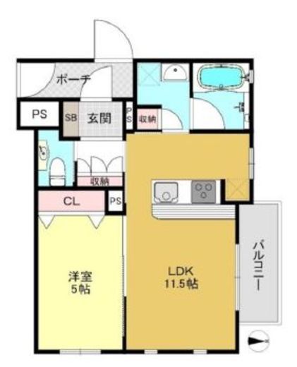 シャトーライフ自由が丘1 301 間取り図