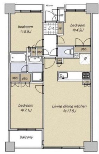 イトーピア麻布 6階 間取り図
