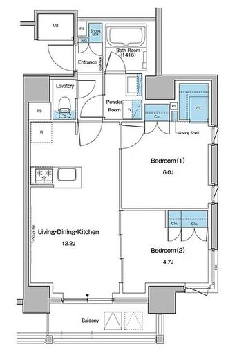 ルフォンプログレ大森山王 602 間取り図