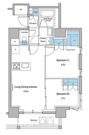 ルフォンプログレ大森山王 602 間取り図