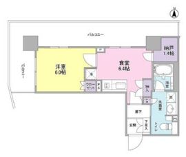 プラウドタワー亀戸 2階 間取り図