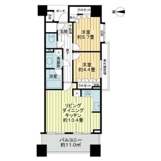 菱和パレス目白台グラーサ 4階 間取り図
