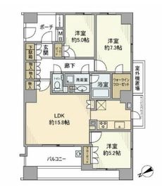 プラウド駒込 2階 間取り図