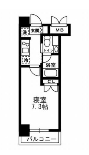 レジディア月島3 504 間取り図