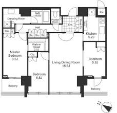 THE ROPPONGI TOKYO CLUB RESIDENCE 34階 間取り図