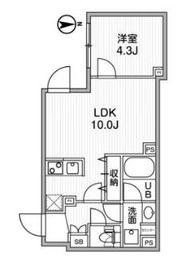 ALTERNA祐天寺 (オルタナ祐天寺) 206 間取り図