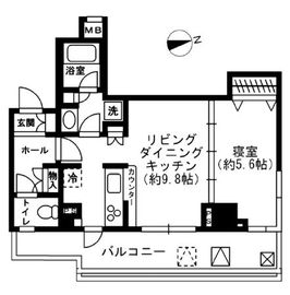 レジディア四谷三丁目 810 間取り図