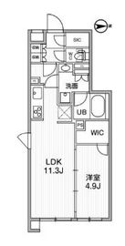 ALTERNA祐天寺 (オルタナ祐天寺) 308 間取り図