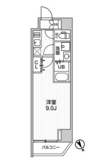 ALTERNA蔵前 (オルタナ蔵前) 501 間取り図