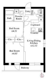 ブライト三軒茶屋 402 間取り図