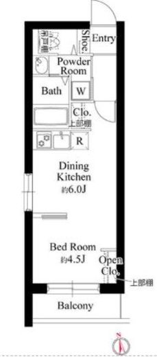 ブライト三軒茶屋 202 間取り図