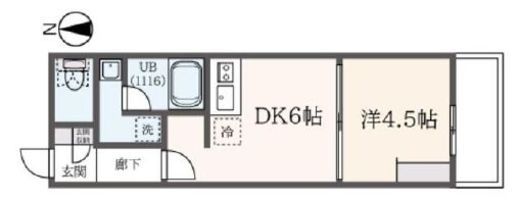 ブライト三軒茶屋 203 間取り図