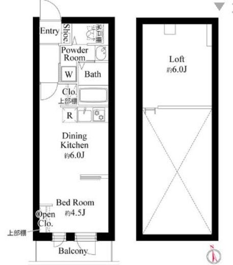 ブライト三軒茶屋 602 間取り図