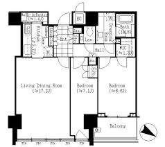 THE ROPPONGI TOKYO CLUB RESIDENCE 35階 間取り図