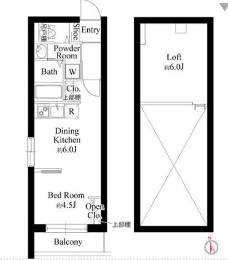ブライト三軒茶屋 601 間取り図