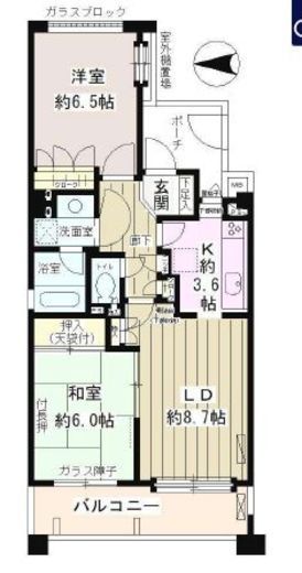 大森パークホームズベイサイドコート 8階 間取り図