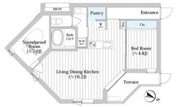 プリファード洗足 105 間取り図