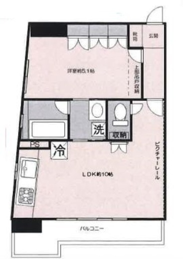 プリヴェール目黒行人坂 2階 間取り図