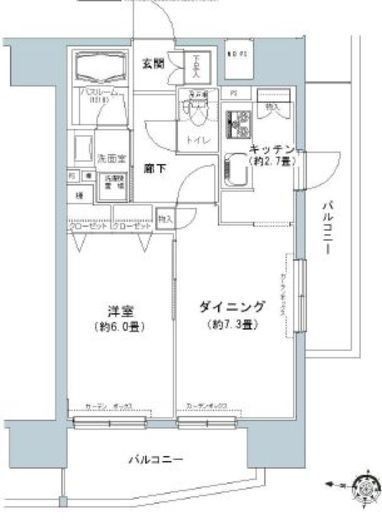 パークキューブ板橋本町 501 間取り図