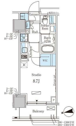 パークアクシス赤塚 604 間取り図
