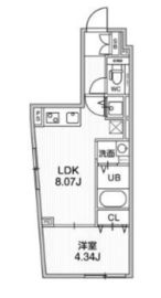 ALTERNA早稲田 (オルタナ早稲田) 404 間取り図