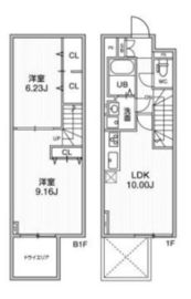 ALTERNA早稲田 (オルタナ早稲田) 101 間取り図