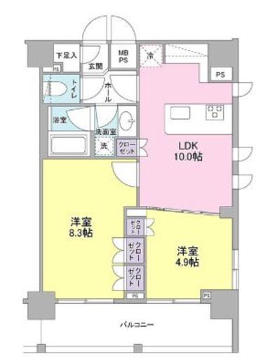 常盤レジデンシア荻窪 704 間取り図