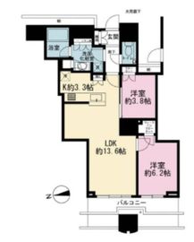 富久クロスコンフォートタワー(Tomihisa Cross)  33階 間取り図