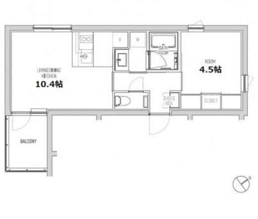 エスセナーリオ赤坂 301 間取り図