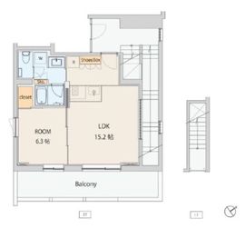 エスセナーリオ赤坂 202 間取り図