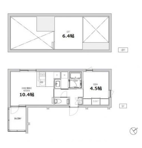 エスセナーリオ赤坂 501 間取り図