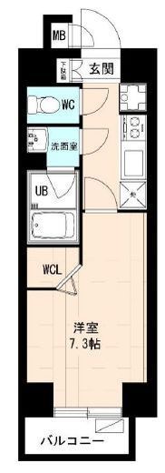 エースハイツ森下 1階 間取り図