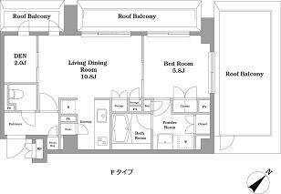 コスモリード恵比寿 503 間取り図