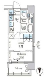 パークアクシス上野EAST 801 間取り図
