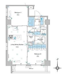 ルフォンプログレ大森西 801 間取り図