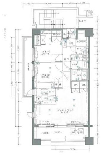 イトーピア麻布 11階 間取り図