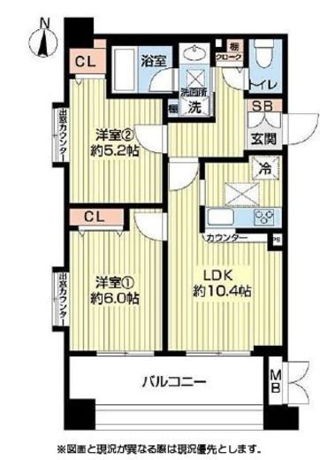 メイツ品川シティ・コア 4階 間取り図