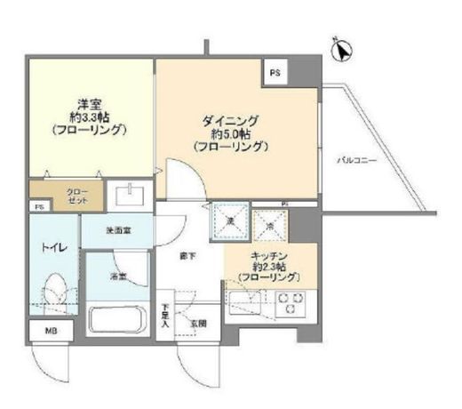 デュオ・スカーラ品川大井町 4階 間取り図
