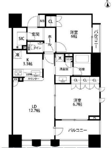 フォレスト早稲田レジデンス 4階 間取り図