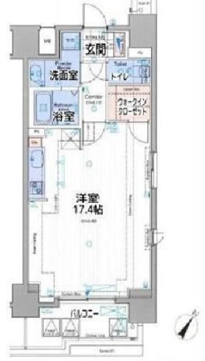 フィース蔵前 3階 間取り図