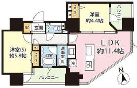 イニシアイオ文京仲坂 8階 間取り図