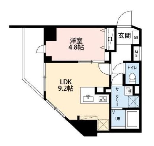 ミルーナヒルズD駒込 101 間取り図